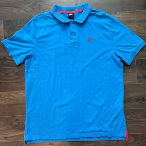 Nike Blue Polo Shirt Classic Sporty Design